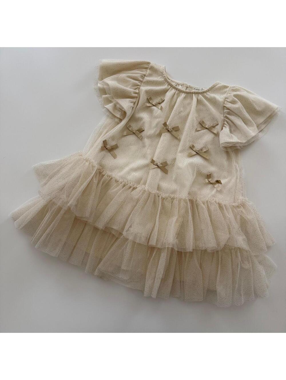 4t Tiered Tulle Bows Dress